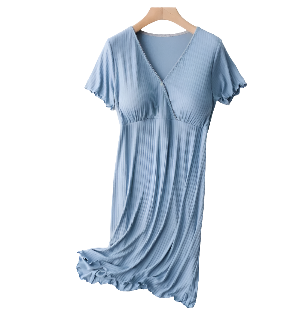 Ribbed Modal Nursing Nightgown