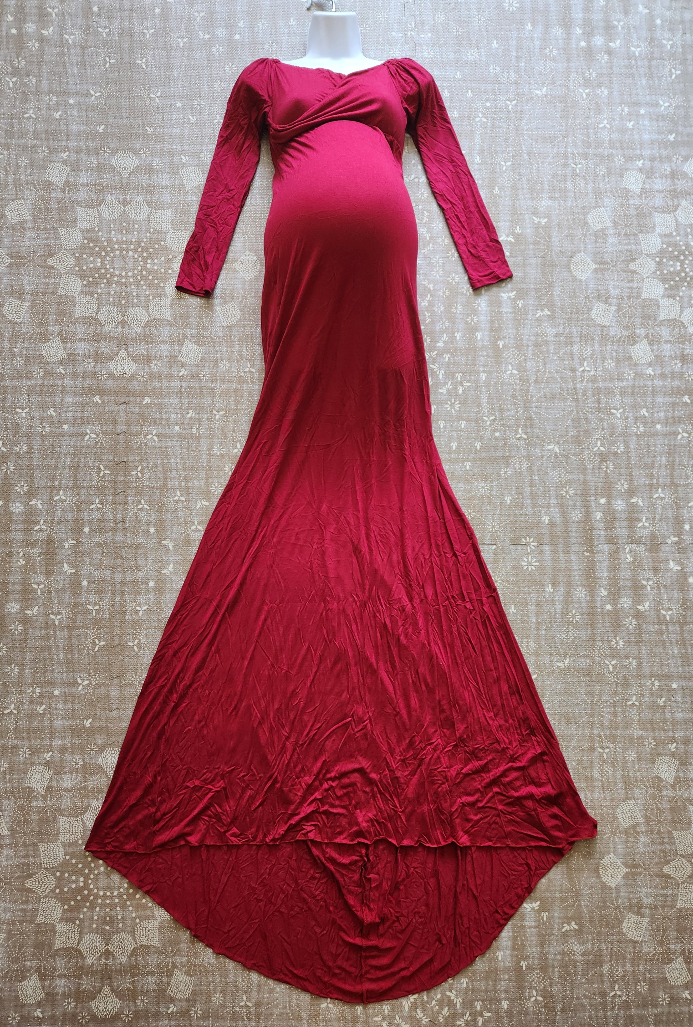 Cotton Blend Formal Maternity & Nursing Friendly Gown haute bump Cotton Blend Formal Maternity & Nursing Friendly Gown haute bump