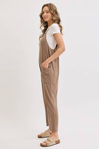 Knit Bump & Nursing Friendly Tencel Jumpsuit, Mocha