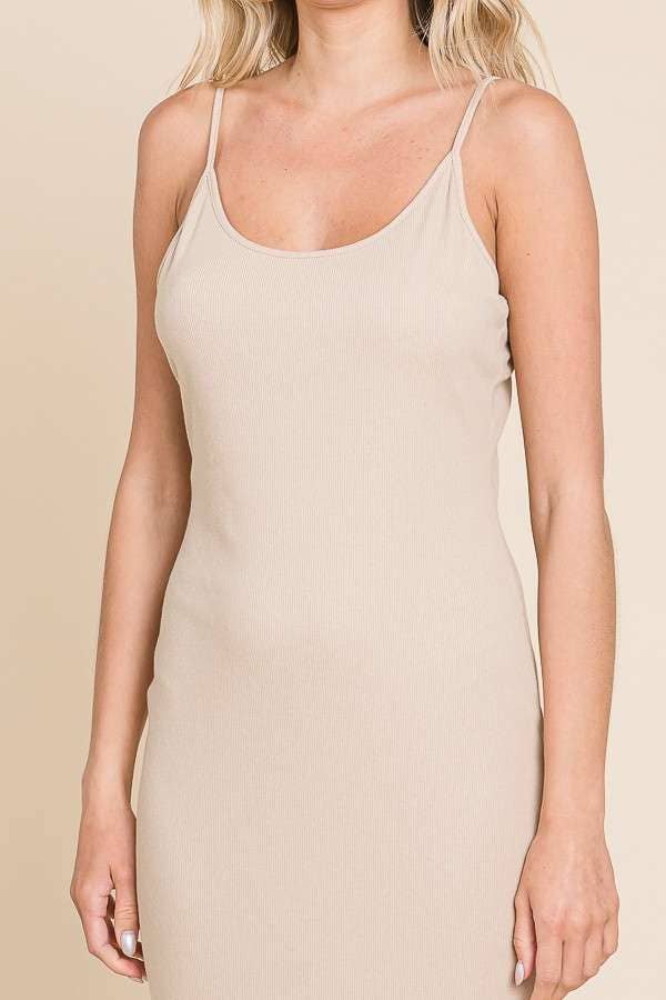 Astrid Cotton Ribbed Cami Maxi Maternity Dress