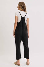 Knit Bump & Nursing Friendly Tencel Jumpsuit, Black