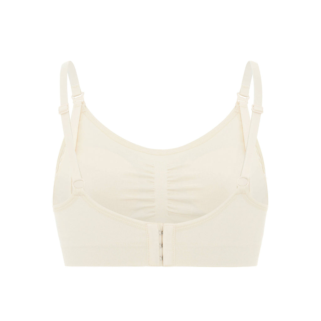 Cotton Blend Clip Down Nursing Bra, Sand