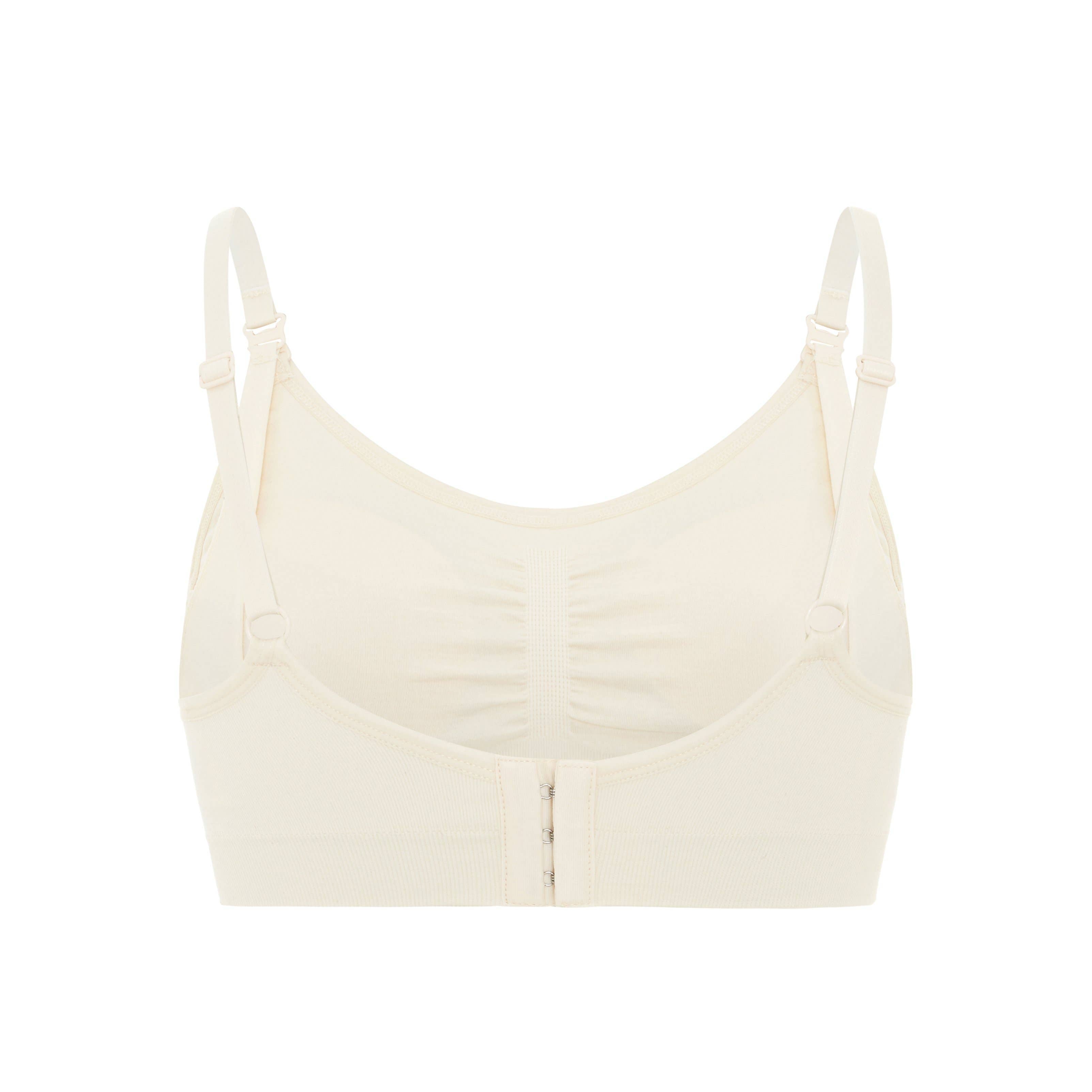 Cotton Blend Clip Down Nursing Bra, Sand