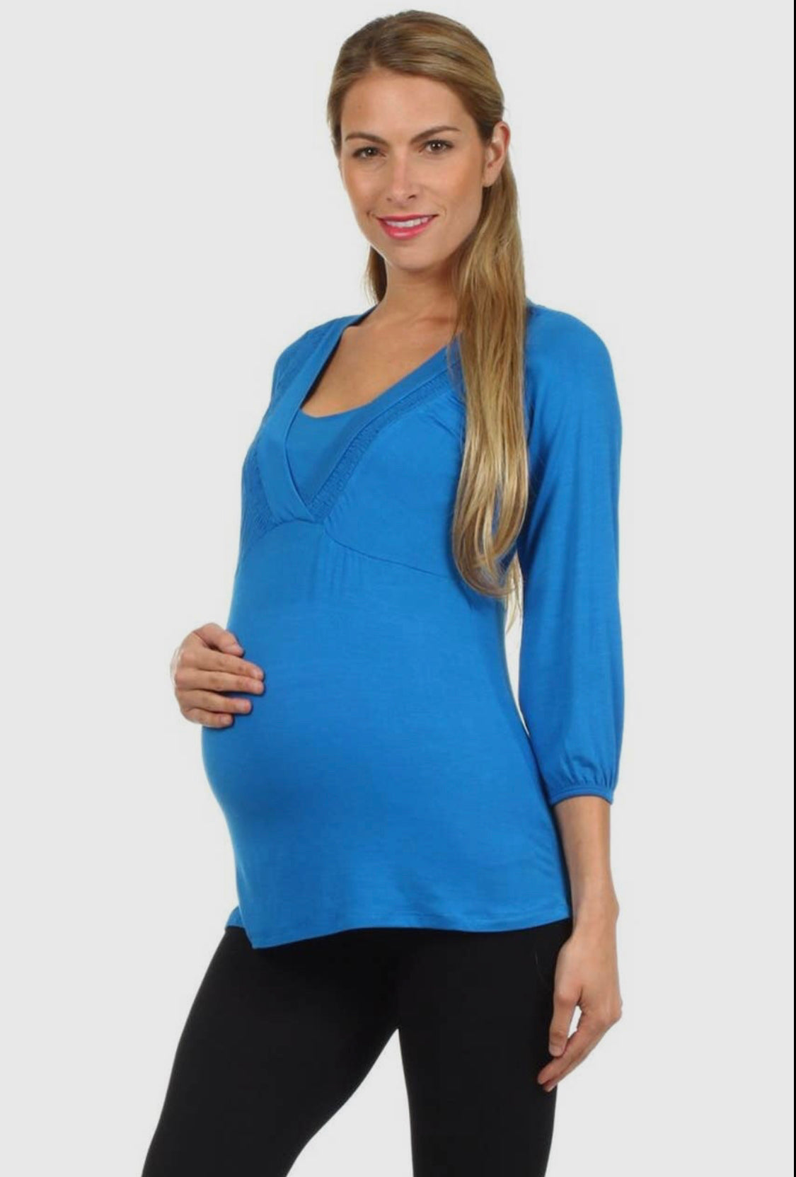 Victoria Modal Billow Sleeve Maternity Nursing Top
