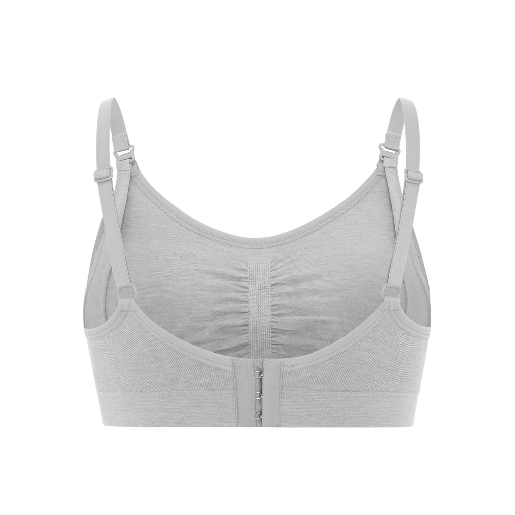 Cotton Blend Clip Down Nursing Bra, Grey