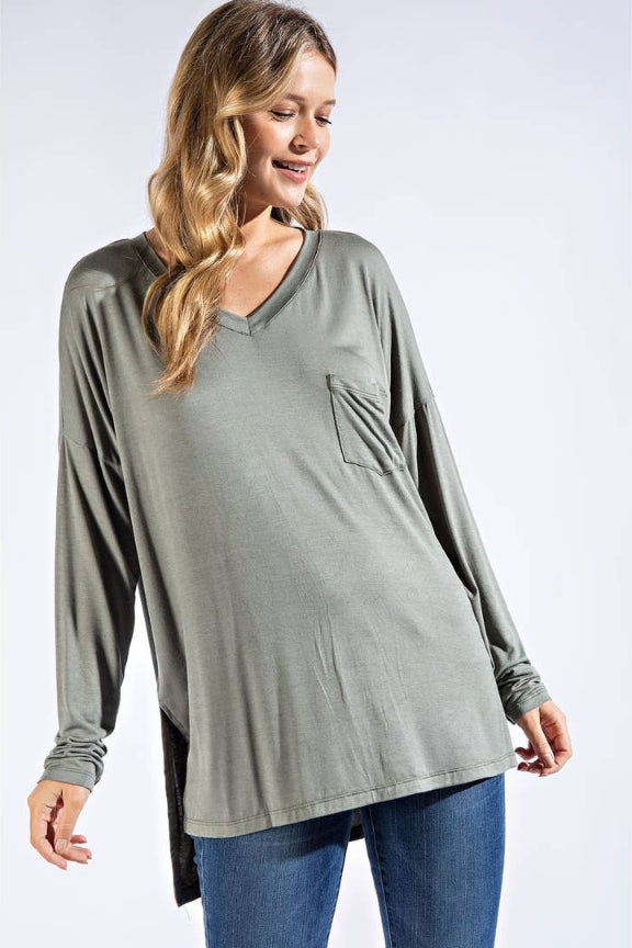 Rae Mode Modal High-Low Top with Pocket