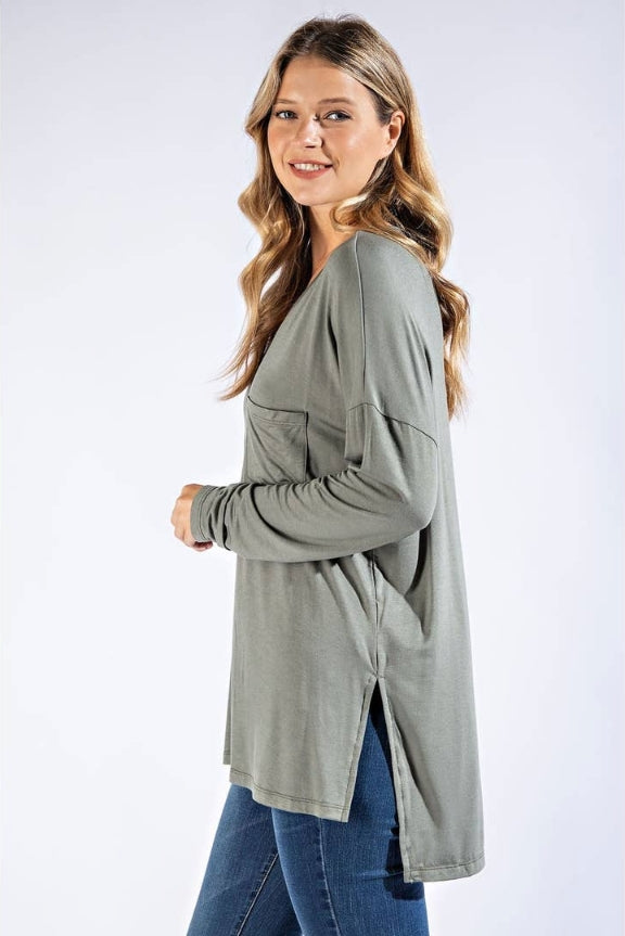 Rae Mode Modal High-Low Top with Pocket