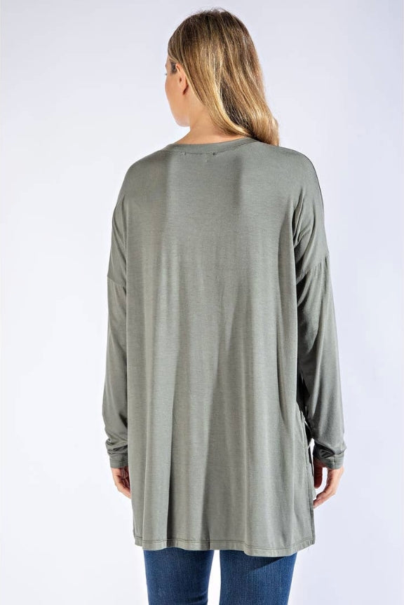 Rae Mode Modal High-Low Top with Pocket