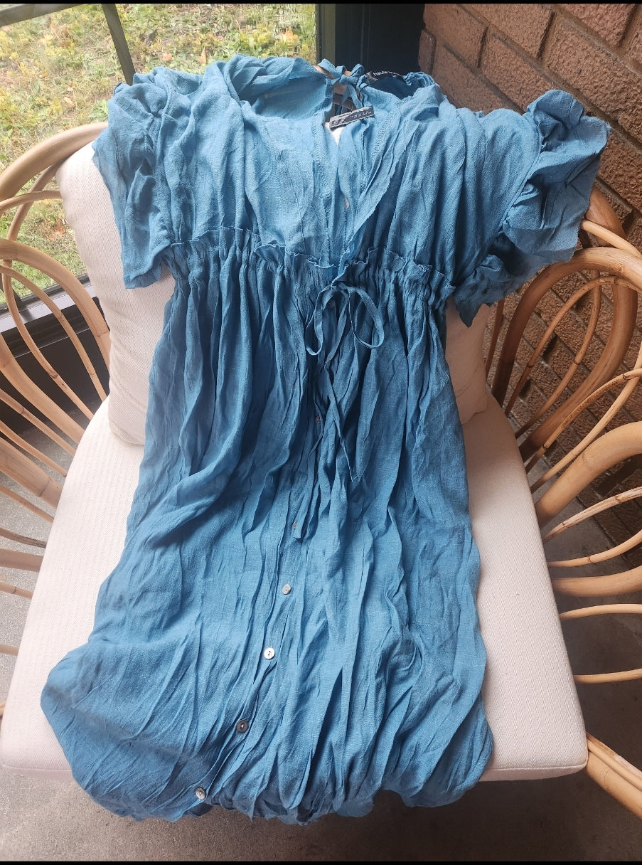 The Boho Bombshell Photoshoot Gown, Blue