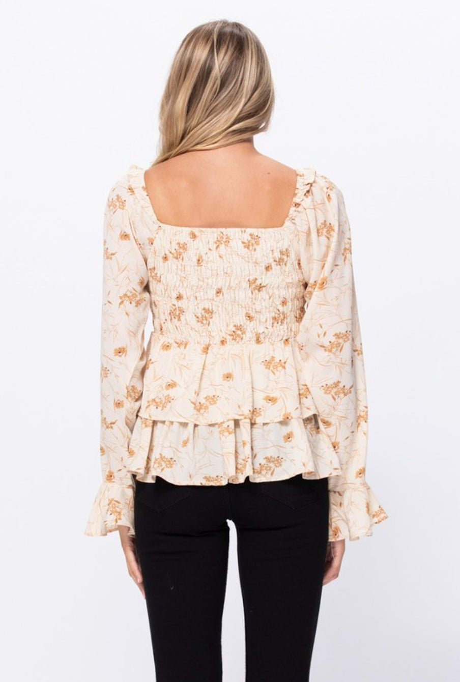 Colette Smocked Bell Sleeve Nursing & Bump Friendly Top