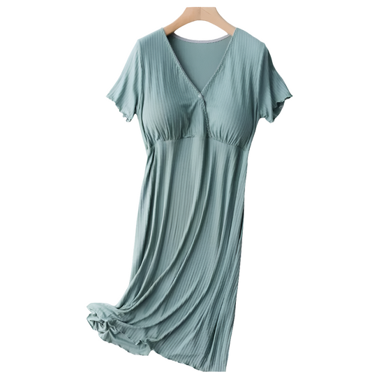 Ribbed Modal Nursing Nightgown