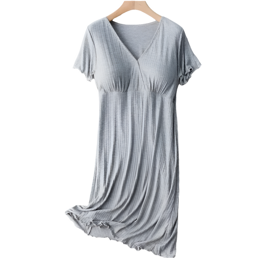 Ribbed Modal Nursing Nightgown