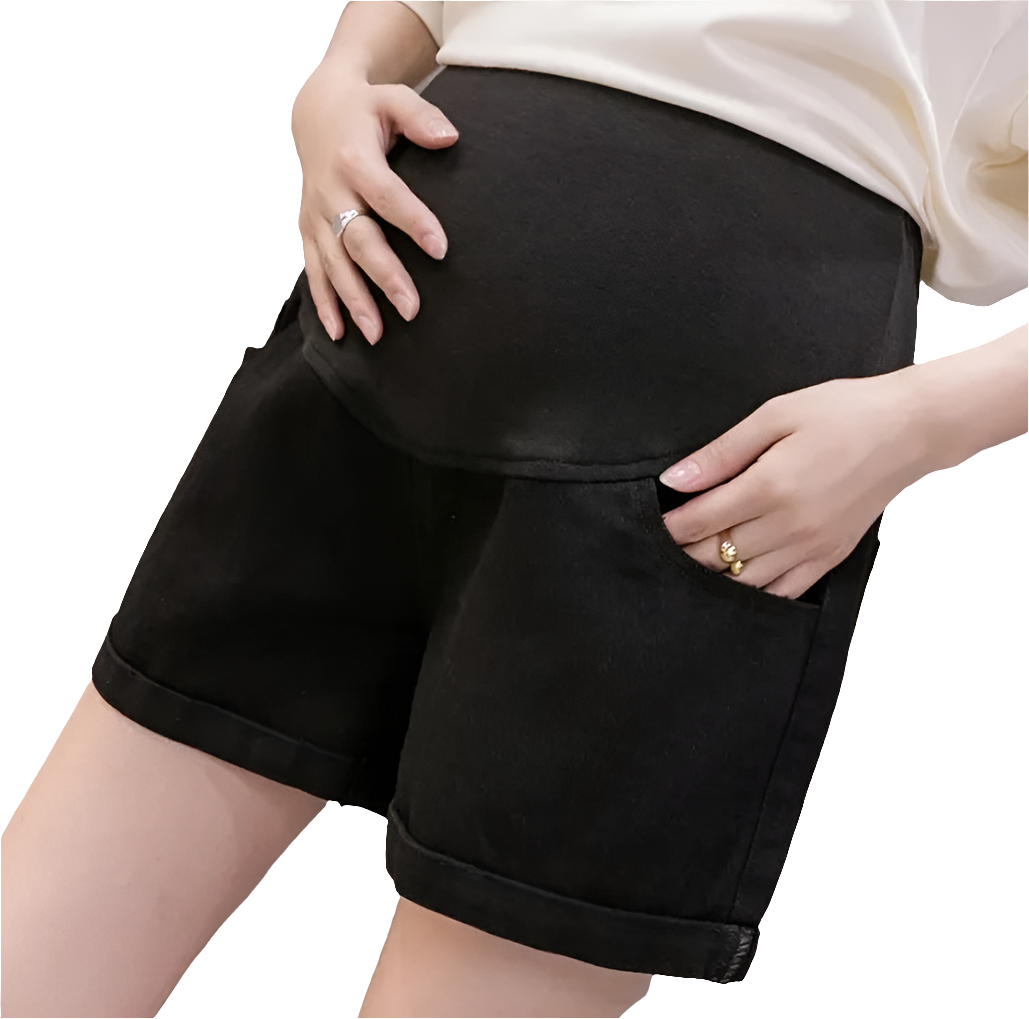 Maternity Over-Bump Denim Shorts