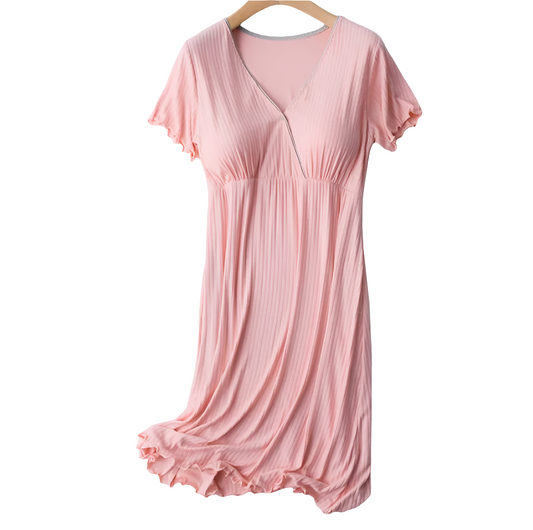 Ribbed Modal Nursing Nightgown