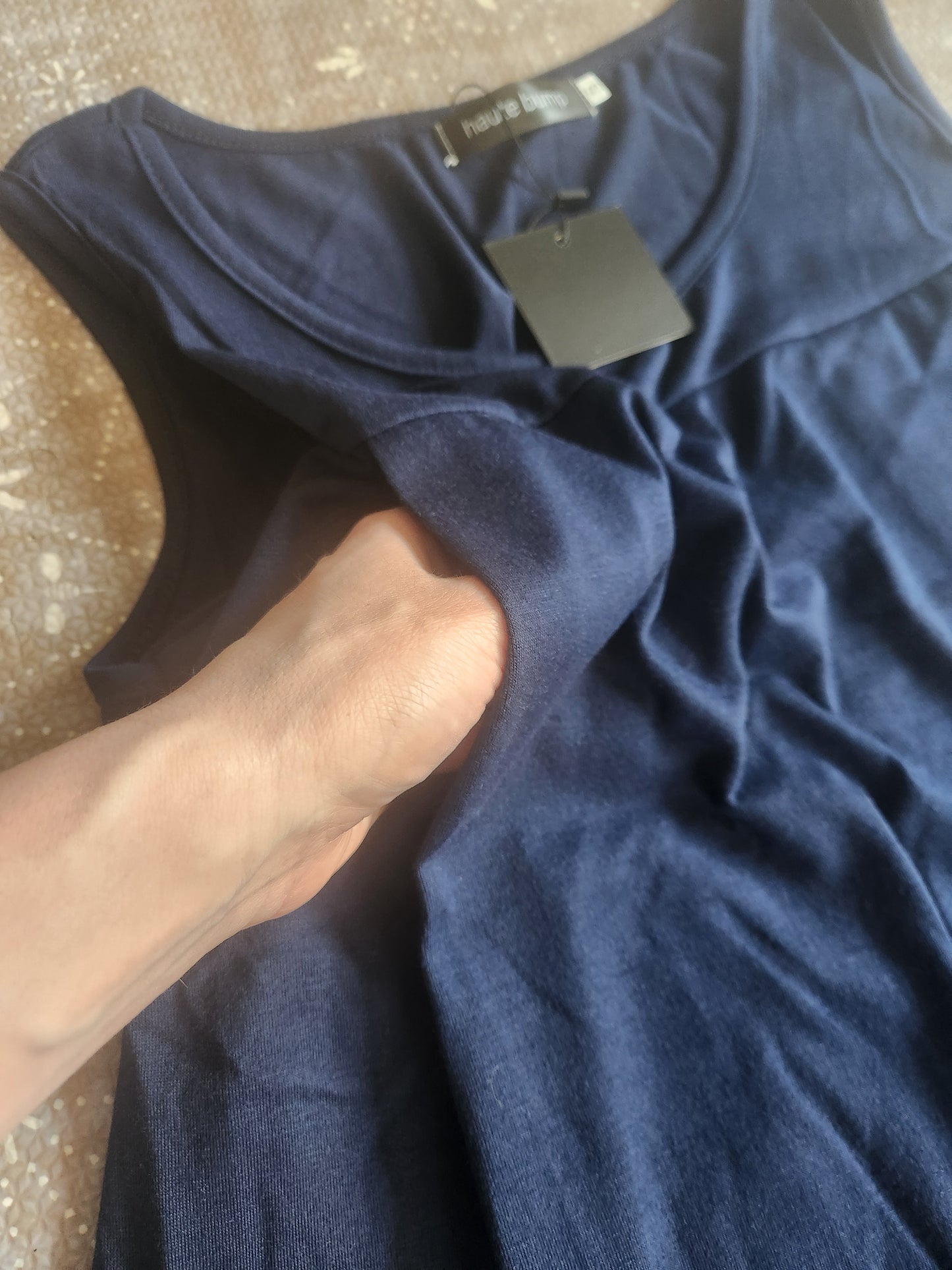 Cotton Blend Maternity & Nursing Shift Dress