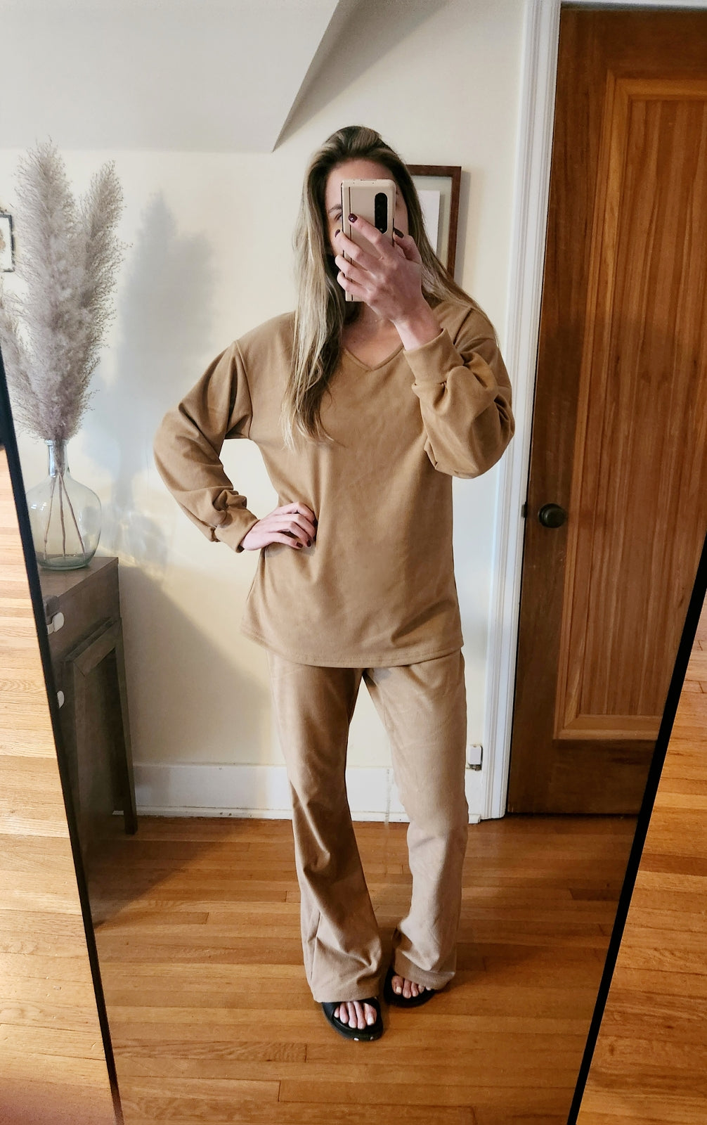 Cotton Blend Fleece Postpartum Lounge Set
