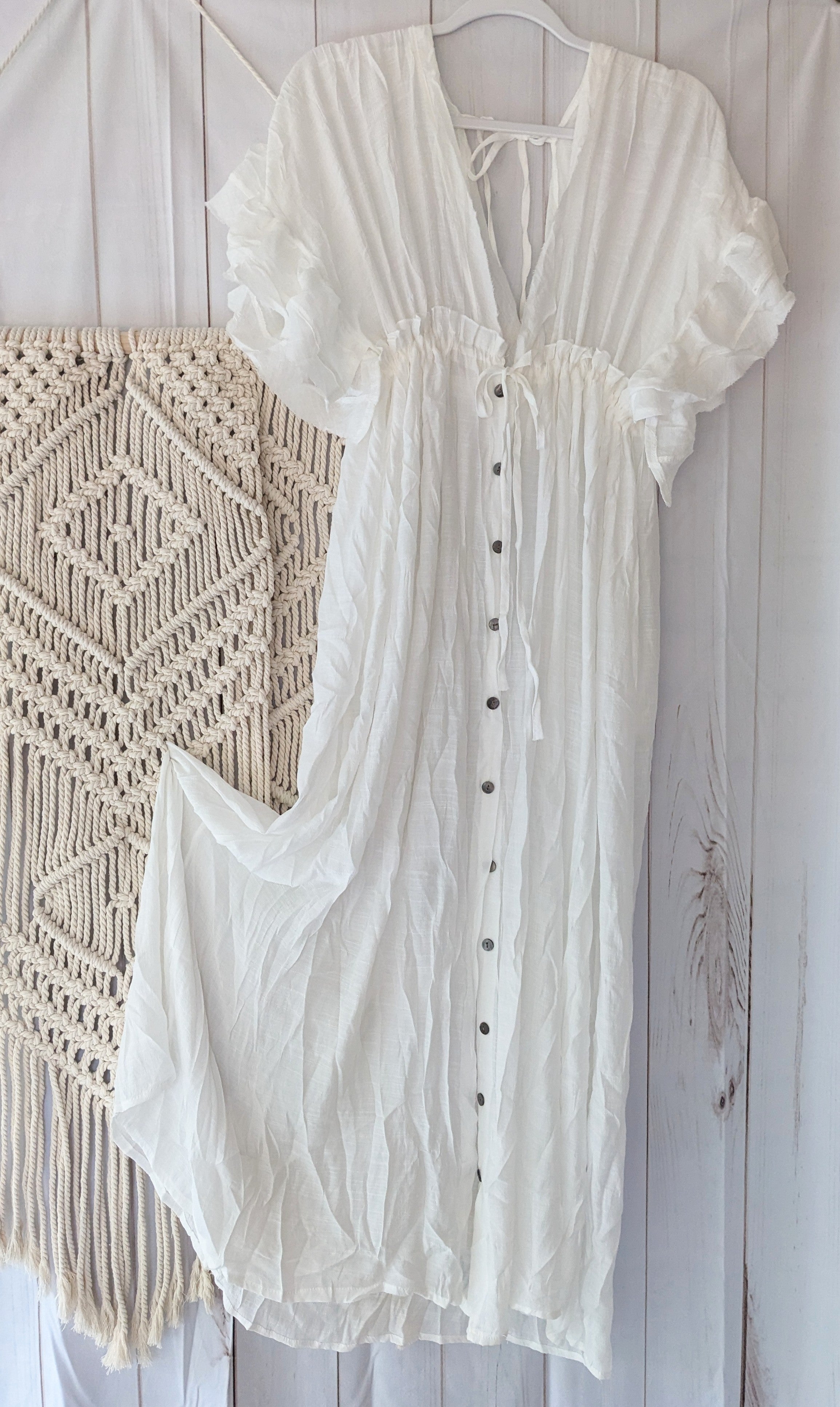 The Boho Bombshell Photoshoot Gown, White