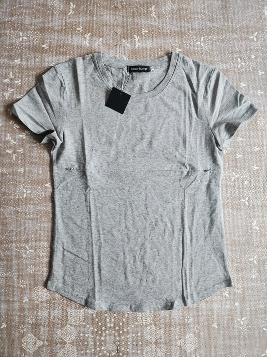100% Cotton Double Hidden Zipper Nursing Tee