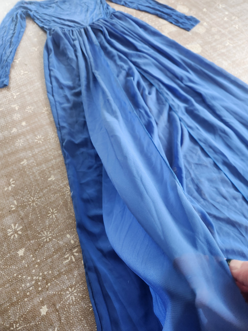 Photoshoot Open Front Semi Sheer Gauze Maxi Dress