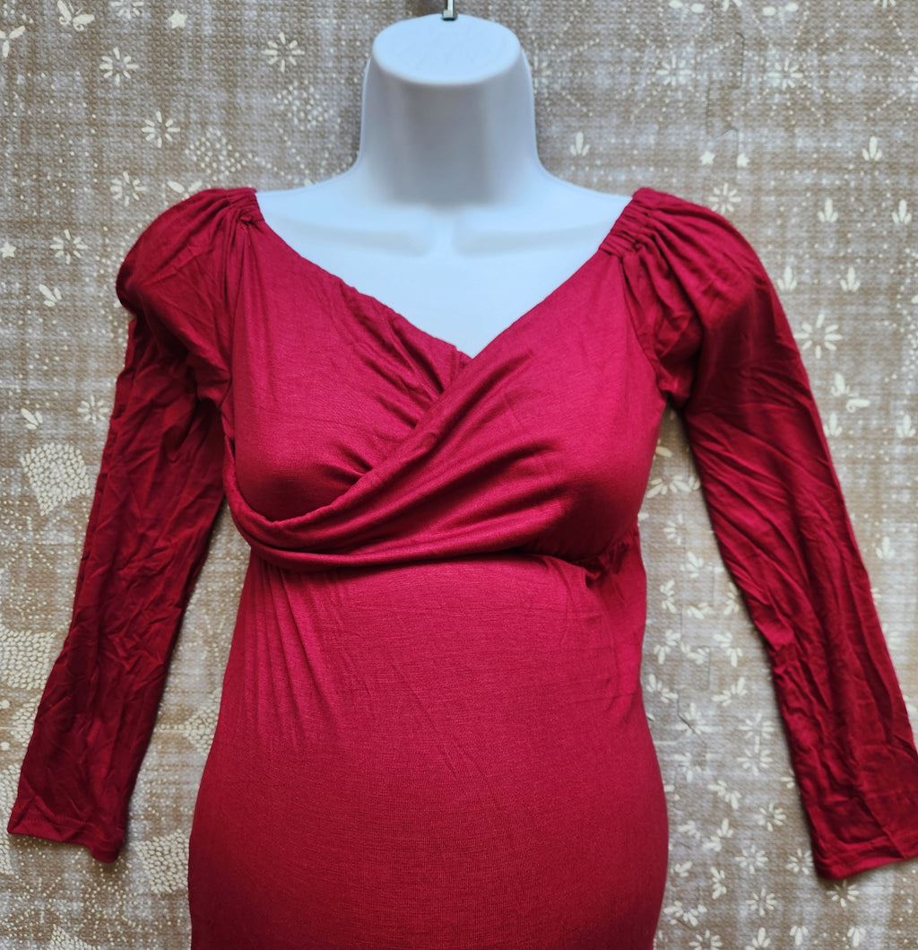 Cotton Blend Formal Maternity & Nursing Friendly Gown