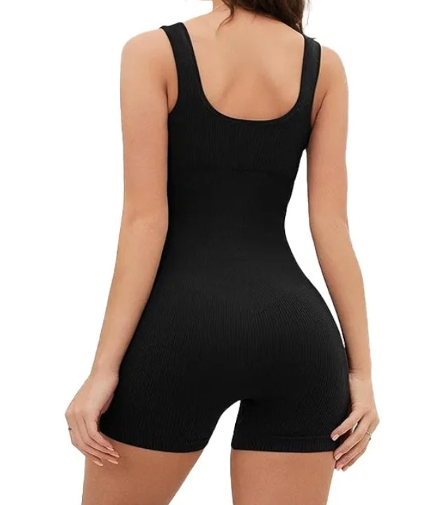 Ribbed Tank Maternity Shapewear Romper