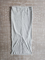 Ribbed Knit Maternity Midi Skirt with Back Slit