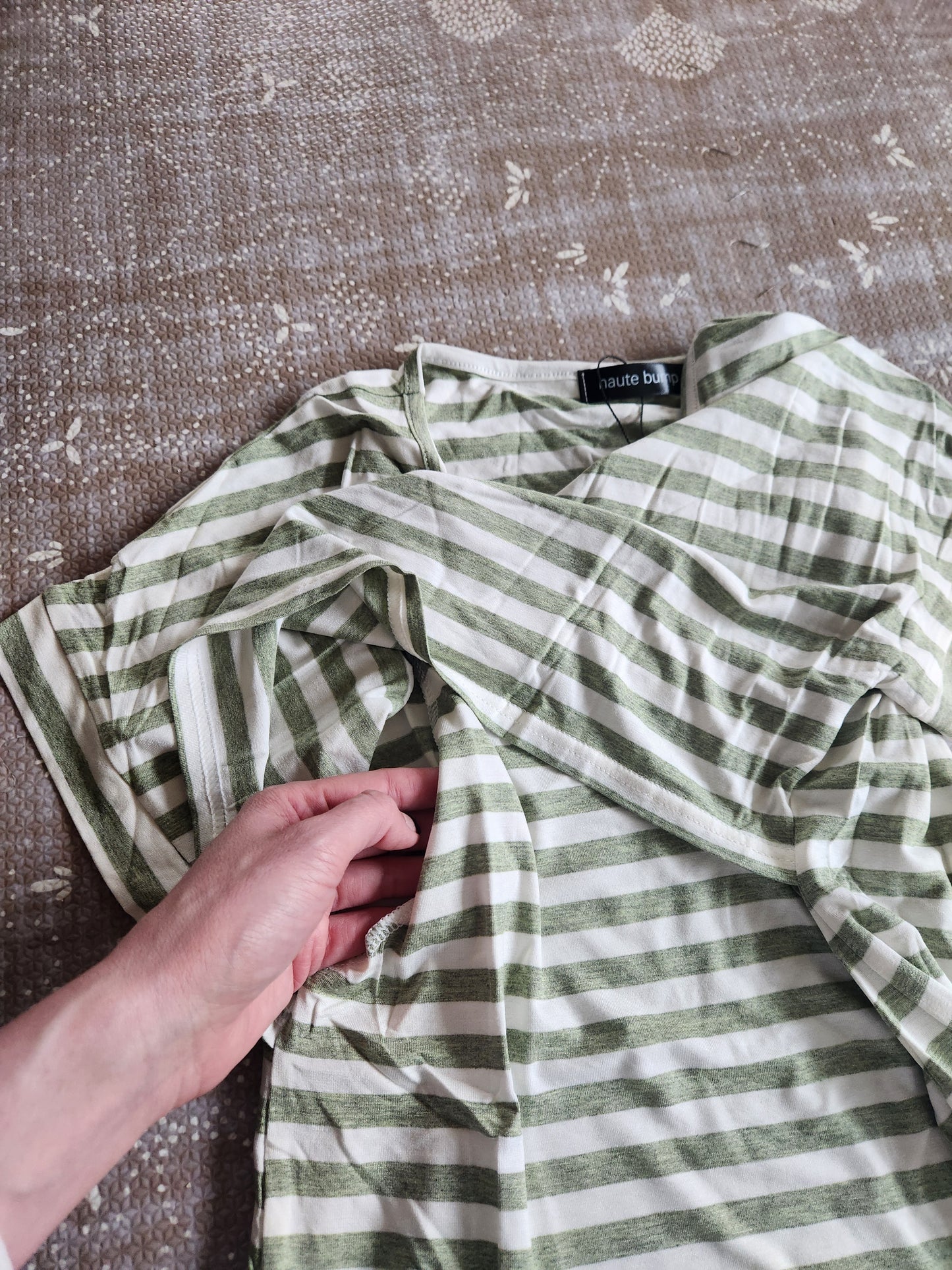 Butter Soft Striped Nursing Tee