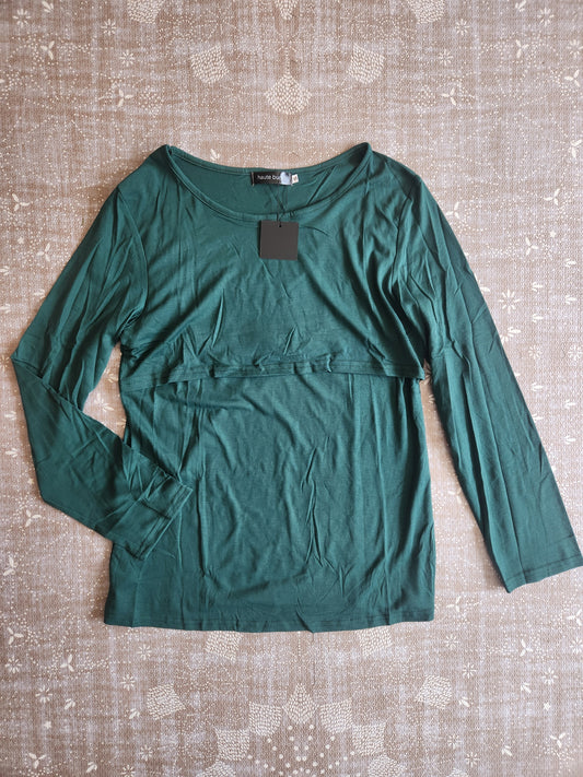 Cotton Blend Nursing Long Sleeve Top