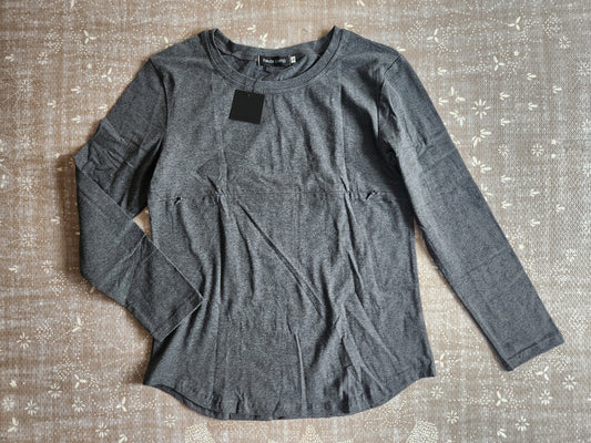 Cotton Double Hidden Zipper Long Sleeve Top