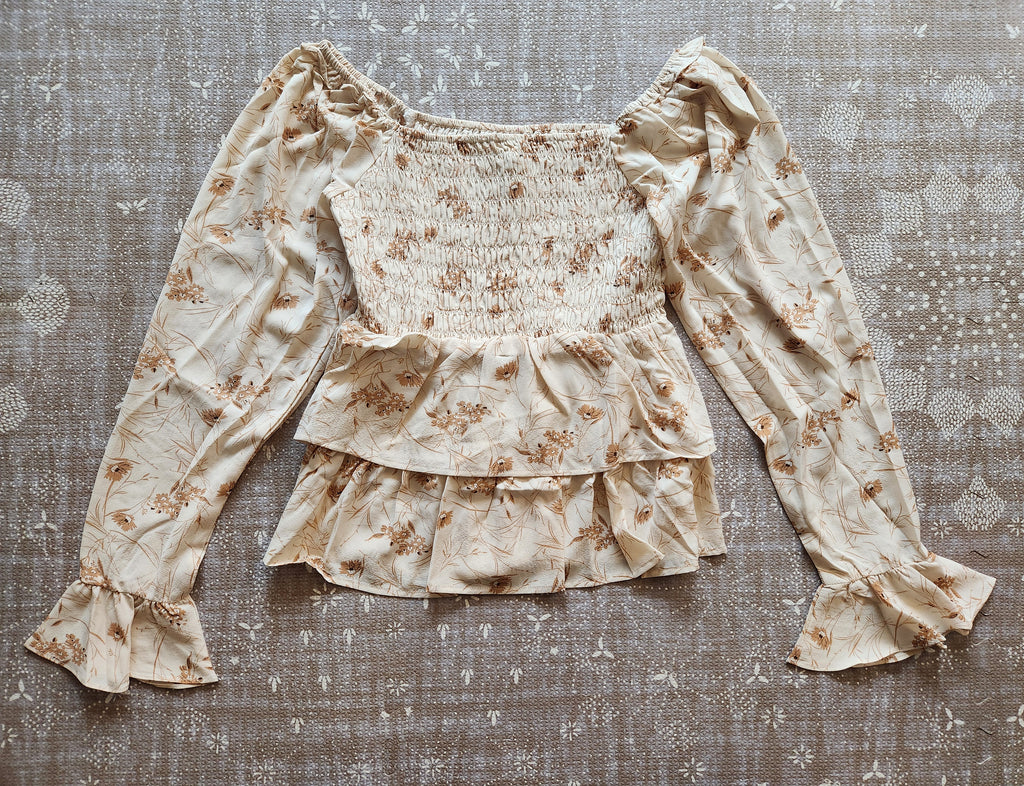 Colette Smocked Bell Sleeve Nursing & Bump Friendly Top