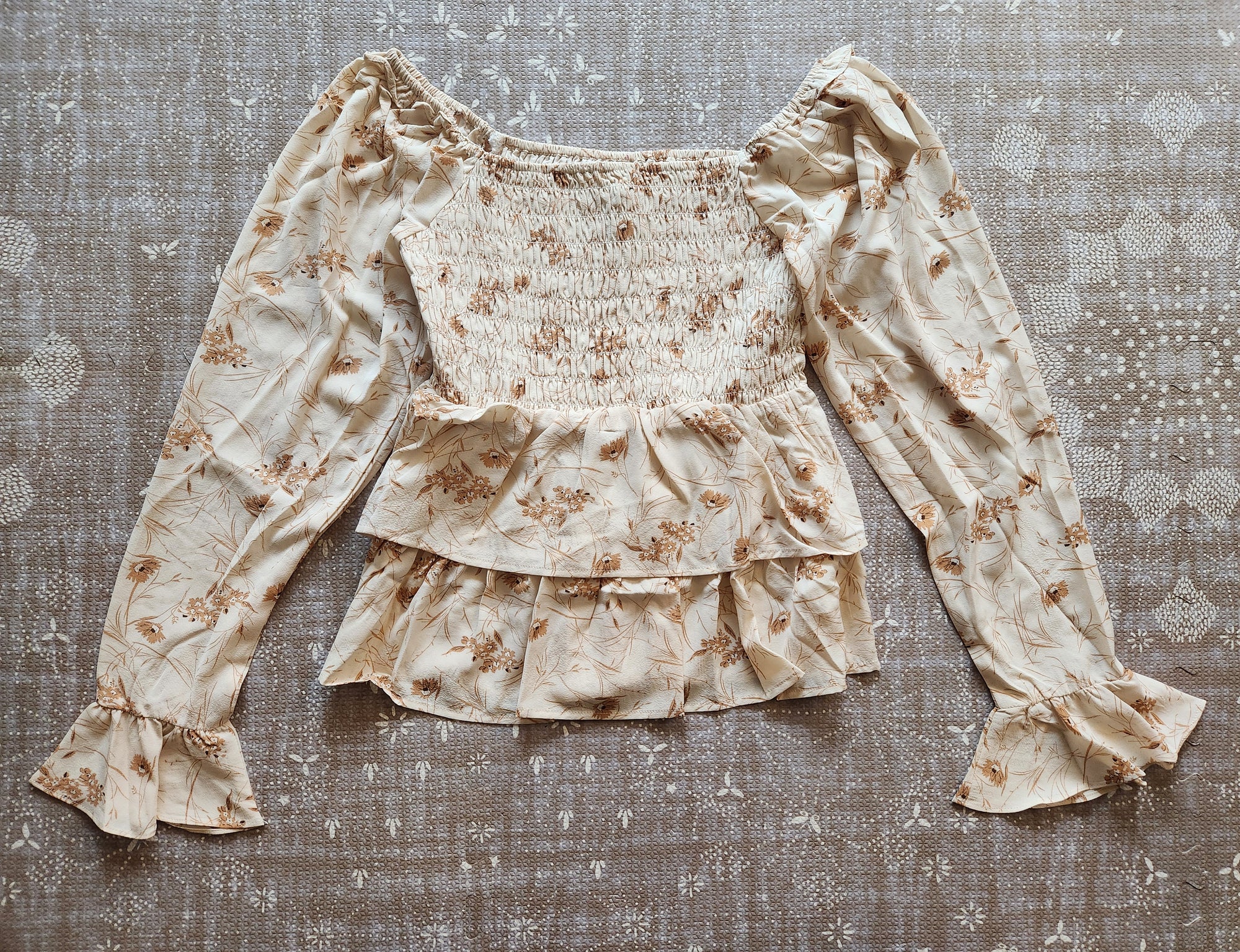 Colette Smocked Bell Sleeve Nursing & Bump Friendly Top