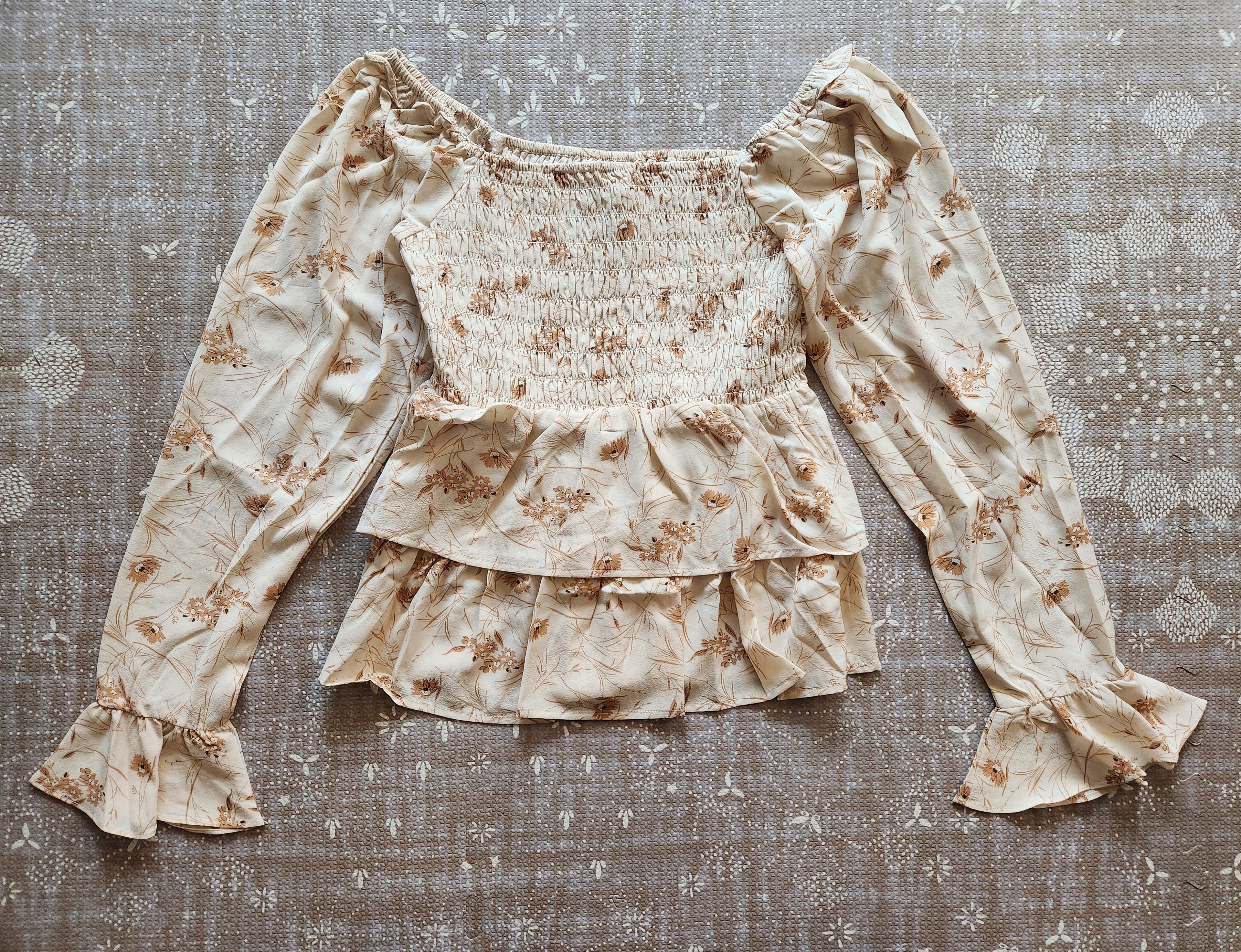 Colette Smocked Bell Sleeve Nursing & Bump Friendly Top