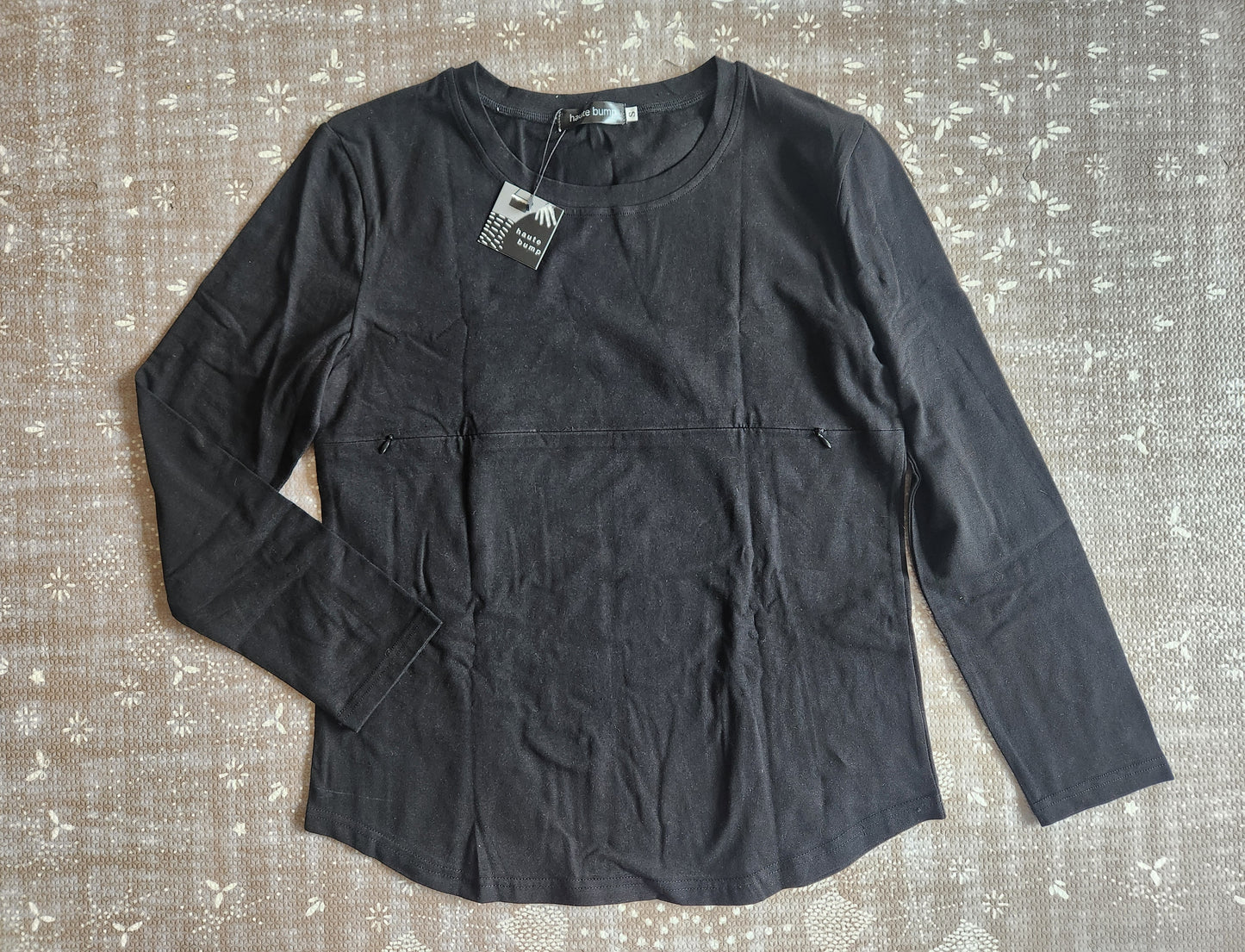 Cotton Double Hidden Zipper Long Sleeve Top