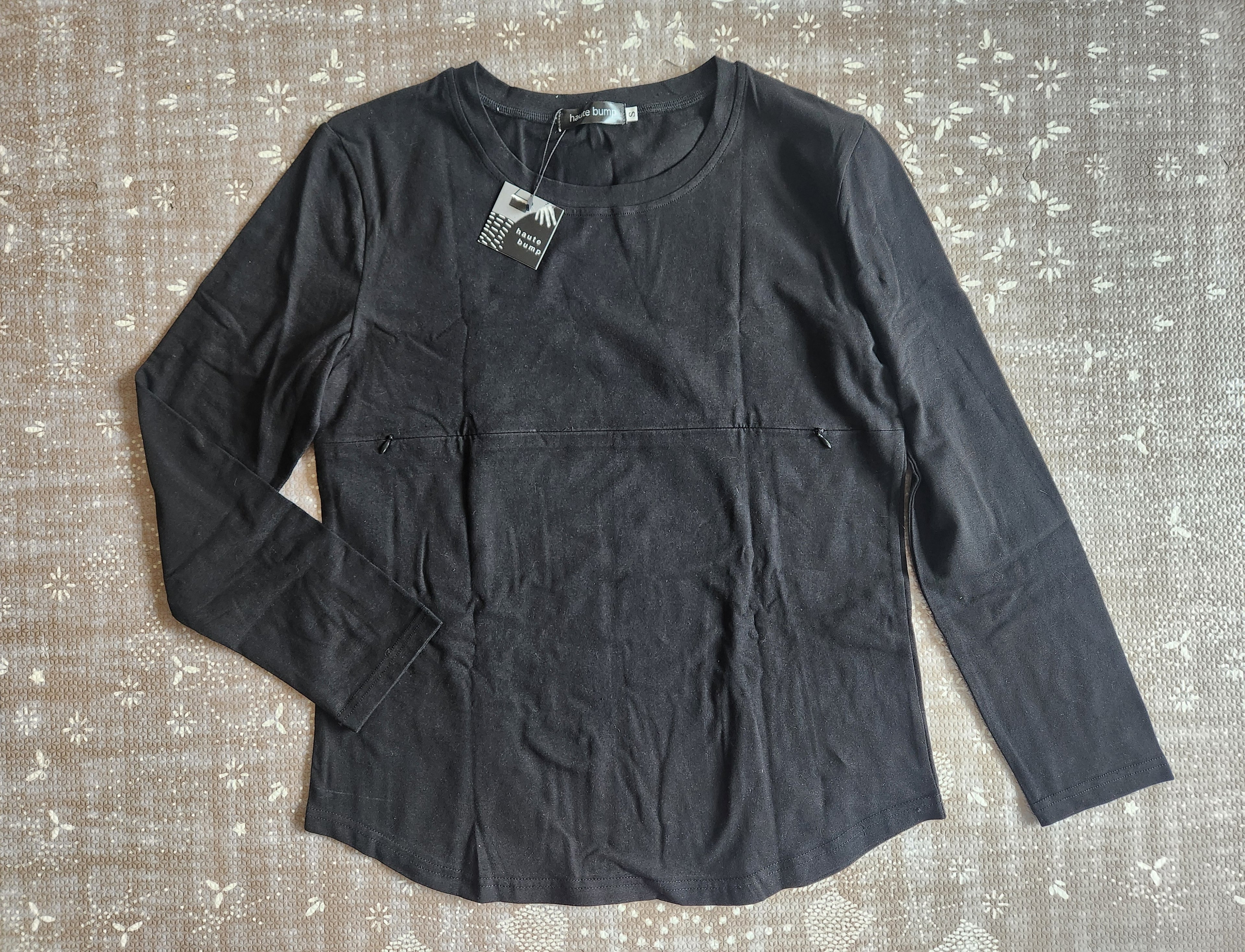 Cotton Double Hidden Zipper Long Sleeve Top