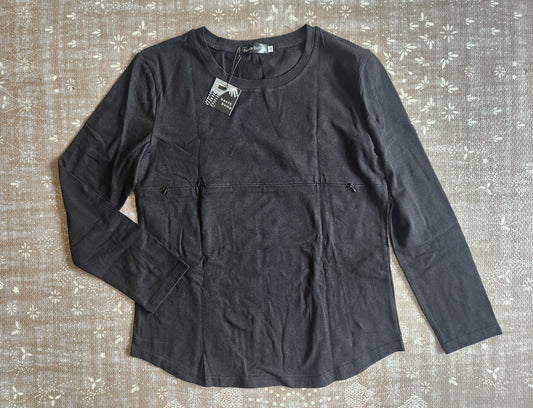 Cotton Double Hidden Zipper Long Sleeve Top