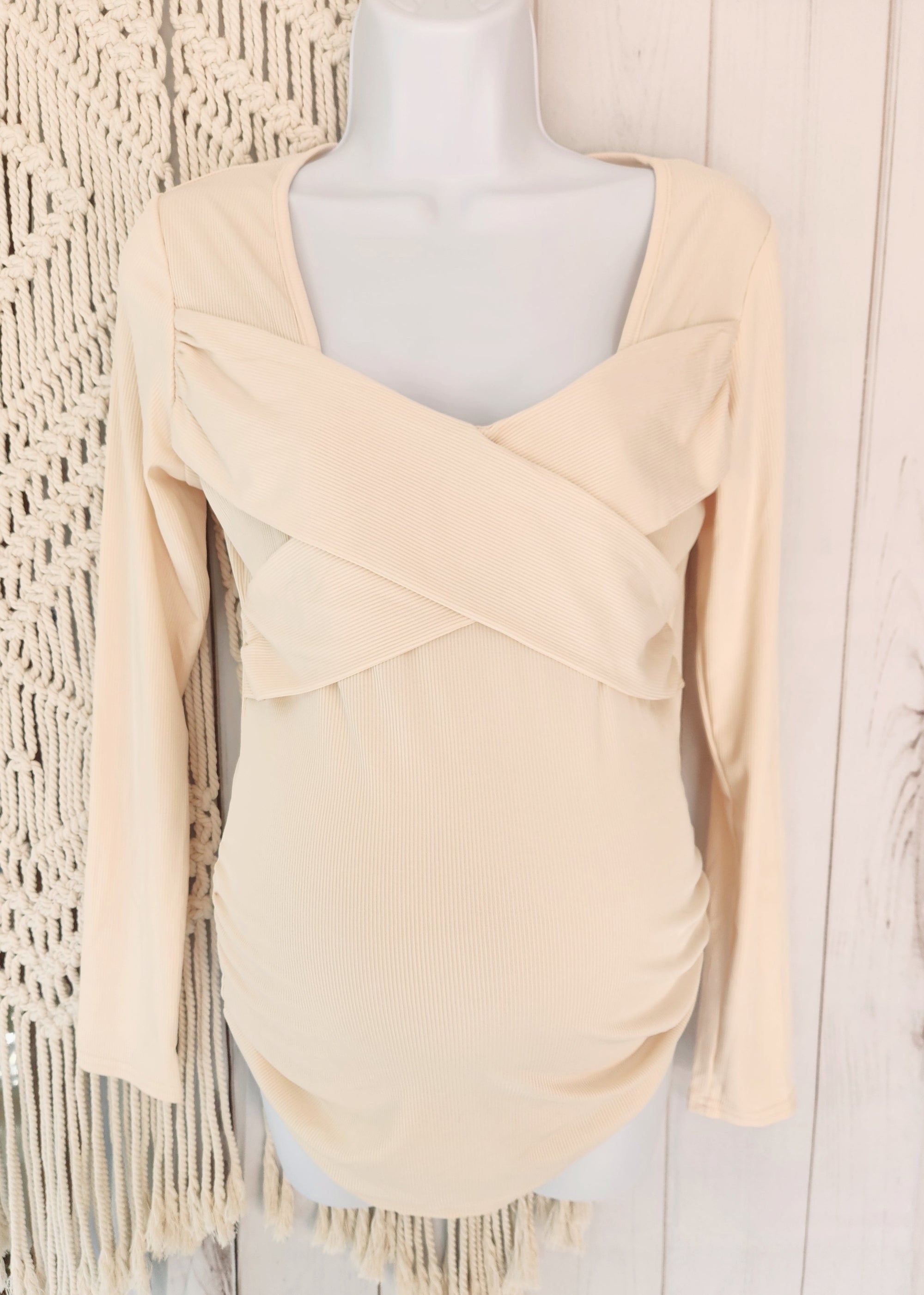 Hot Cross Maternity & Nursing Friendly Ribbed Top