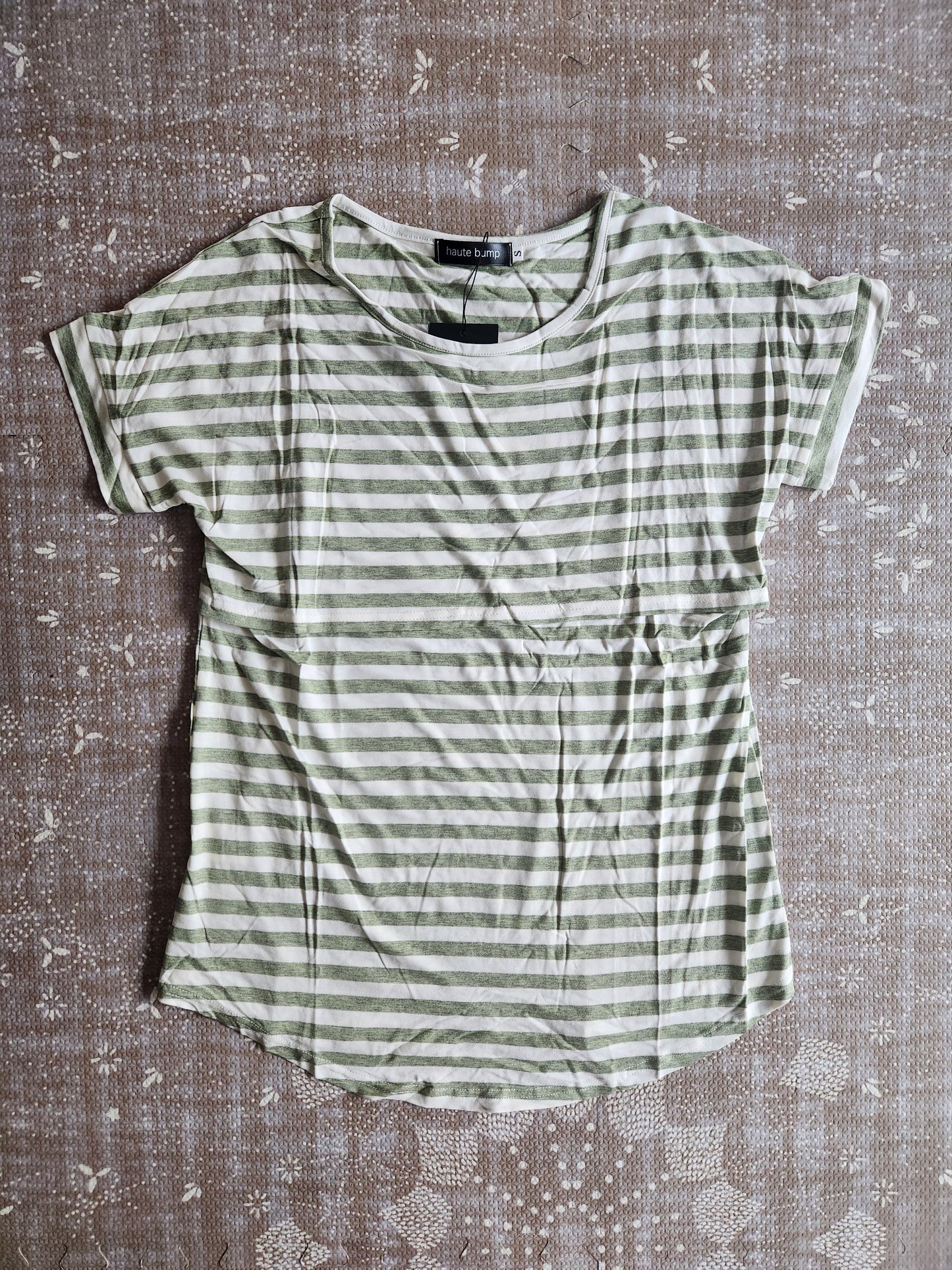Butter Soft Striped Nursing Tee