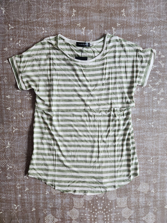 Butter Soft Striped Nursing Tee
