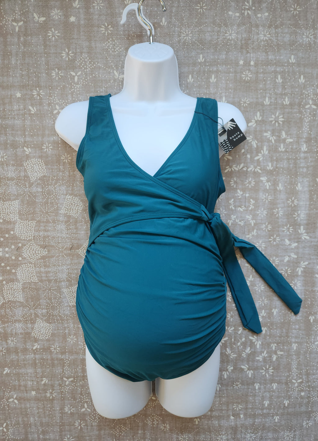 Side Tie One-Piece Maternity & Nursing Friendly Swimsuit