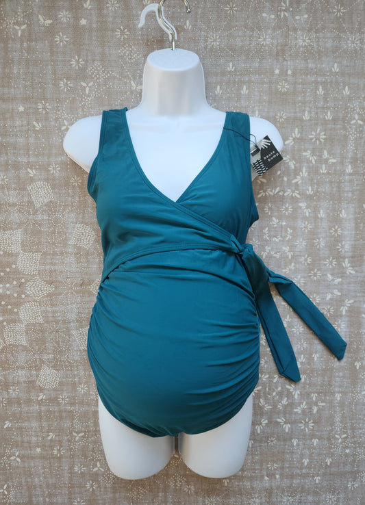 Side Tie One-Piece Maternity & Nursing Friendly Swimsuit