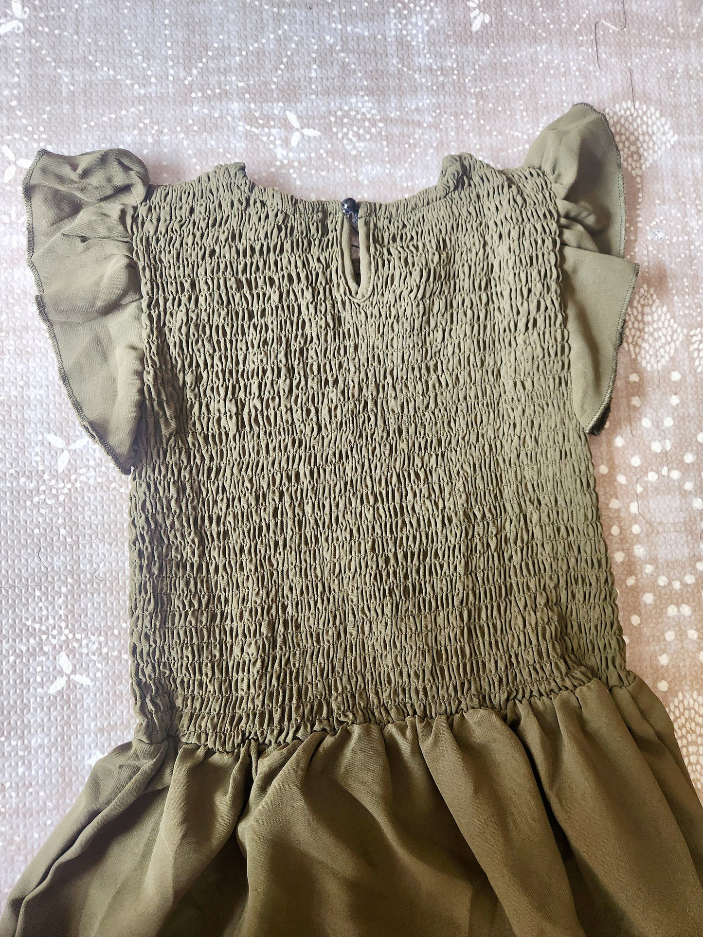 Very Demure Smocked Bump Friendly Midi