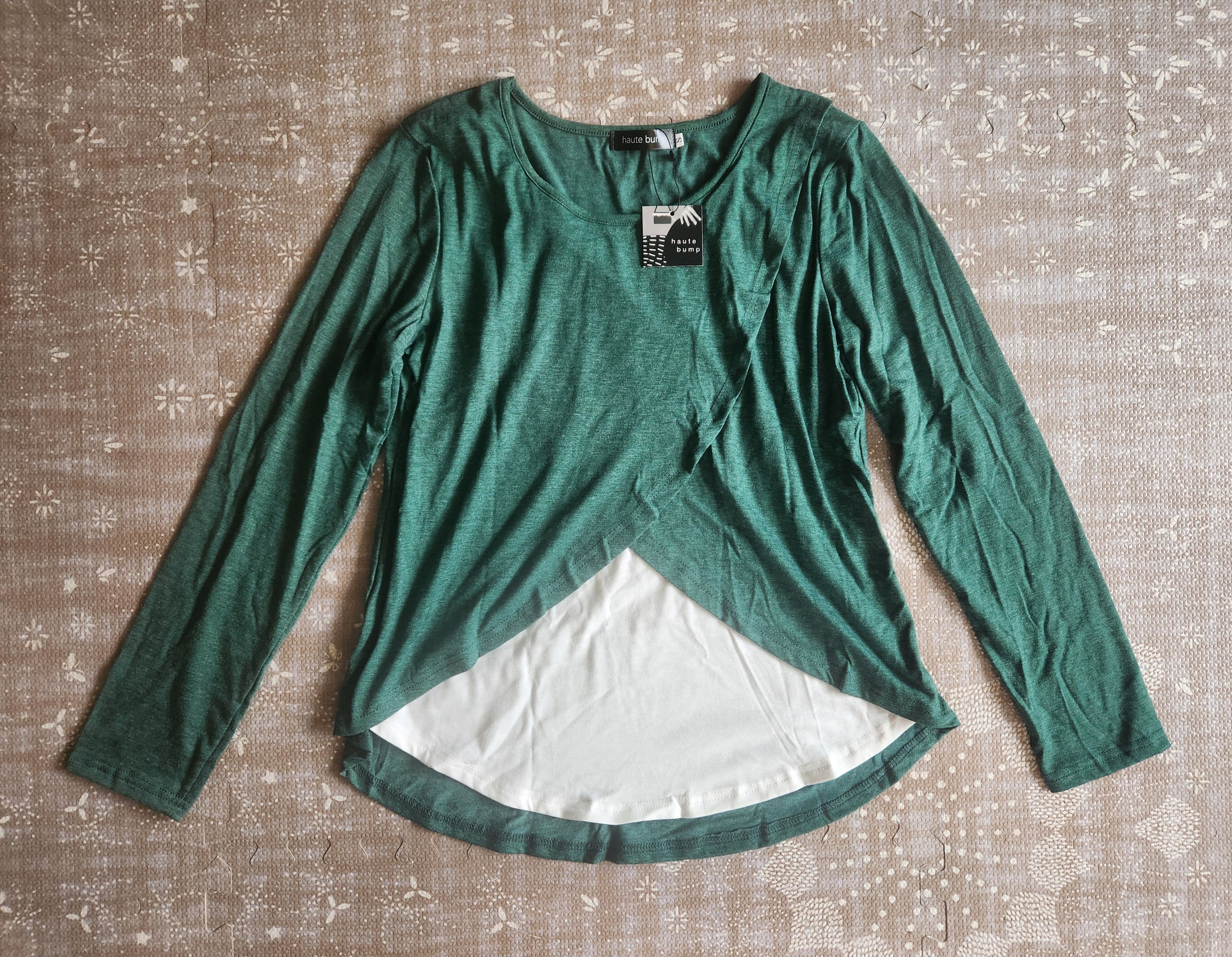 Cotton Blend Cross Front Panel Nursing Top