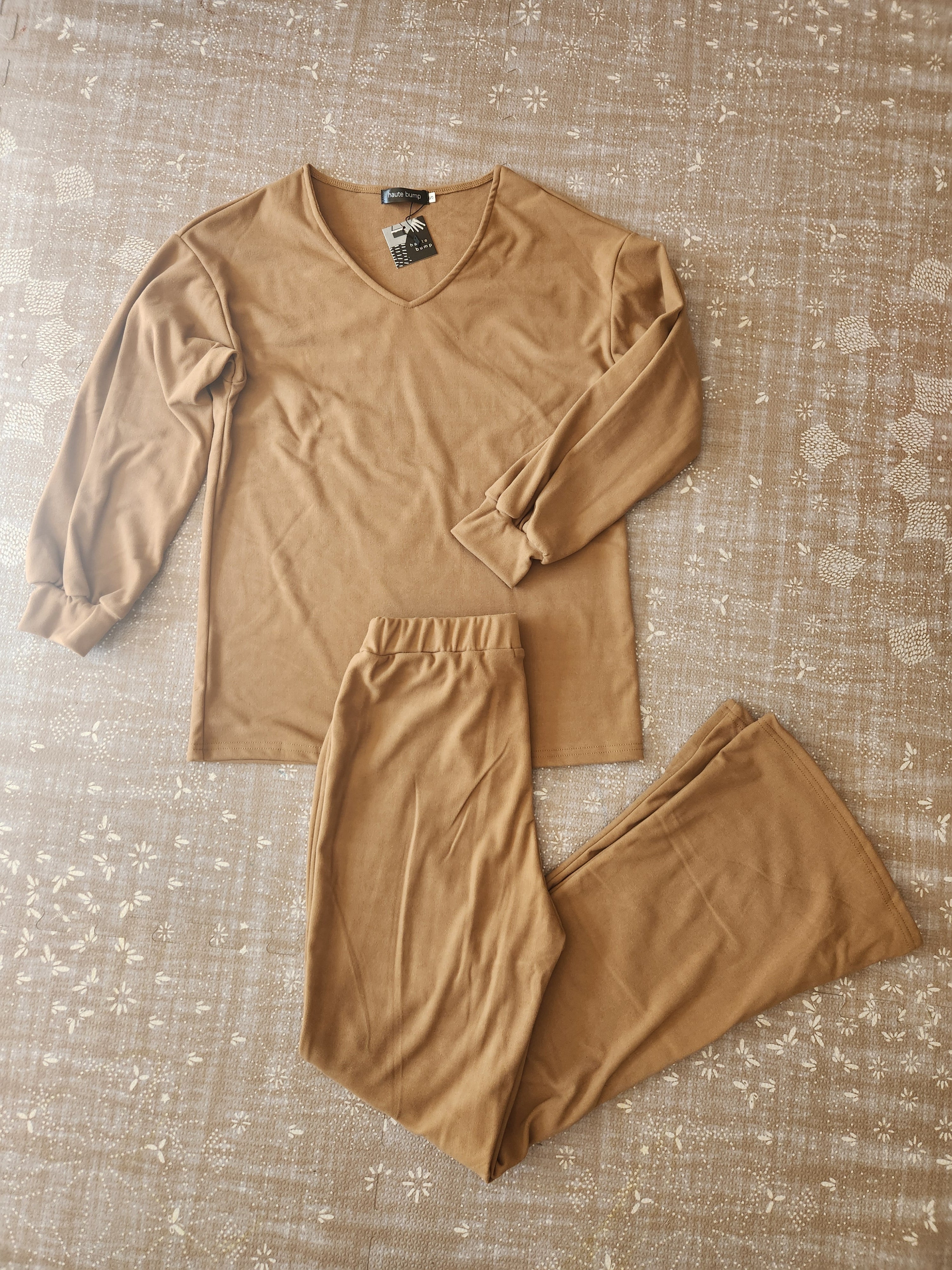 Cotton Blend Fleece Postpartum Lounge Set