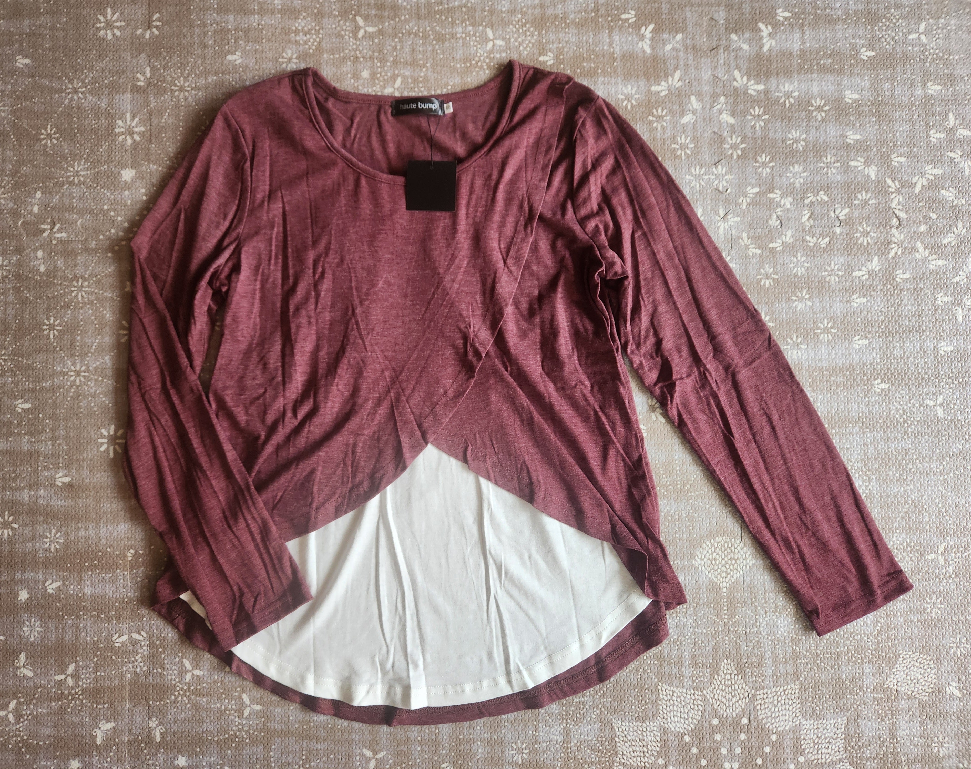 Cotton Blend Cross Front Panel Nursing Top