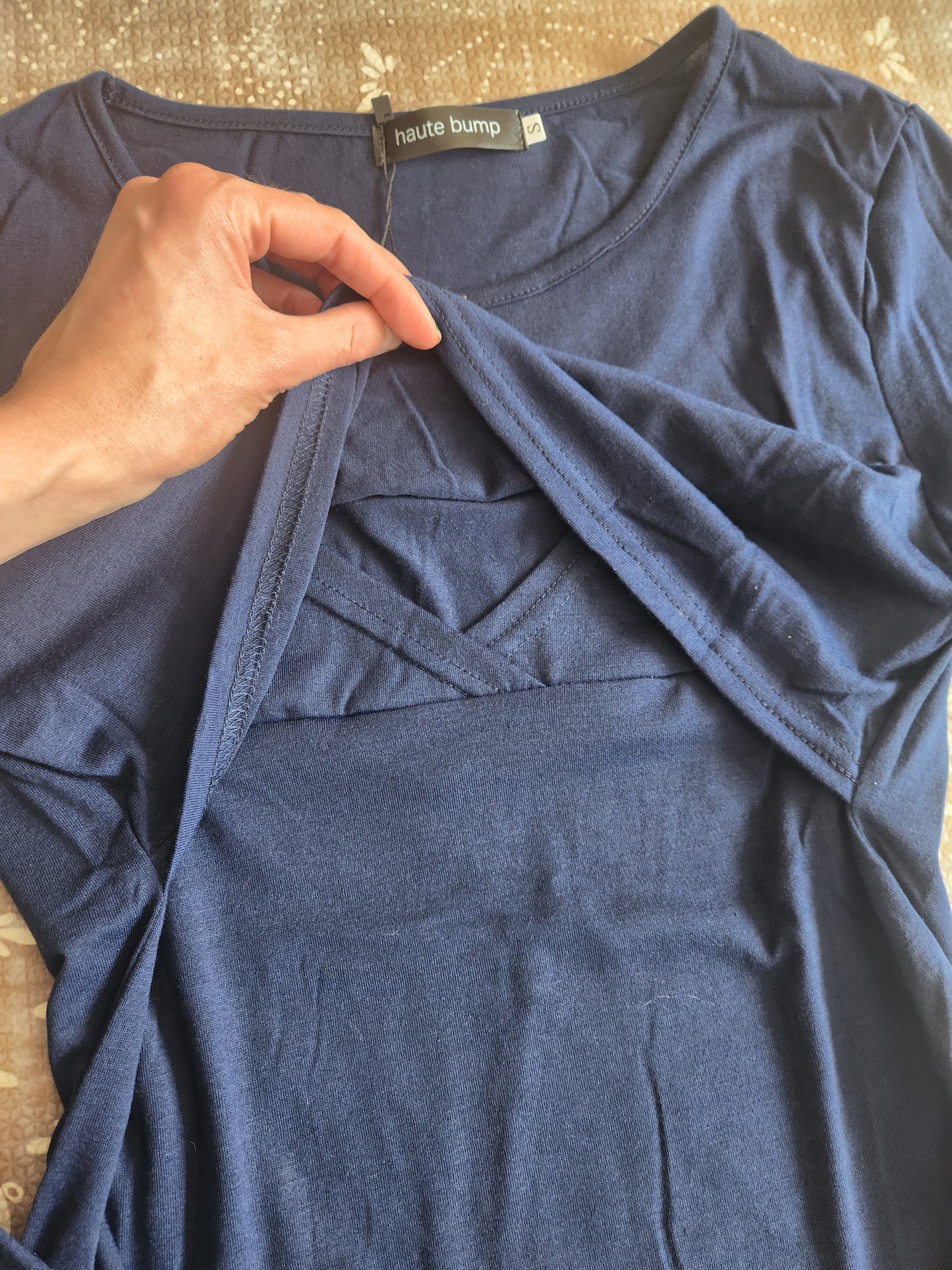 Cotton Blend Nursing Long Sleeve Top